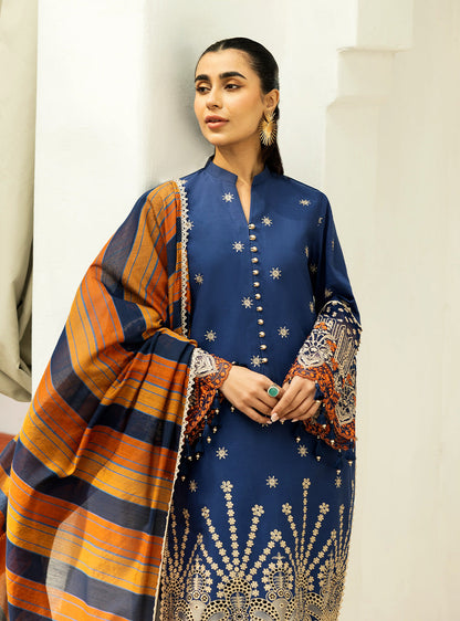 Zainab Chottani | Chikankari 25 | Elma - 3B M Royal Blue Chikankari