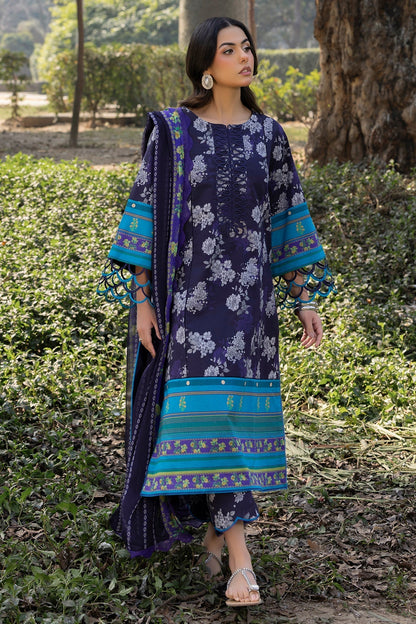 Charizma | C prints Lawn |CP5-15 M Navy Lawn