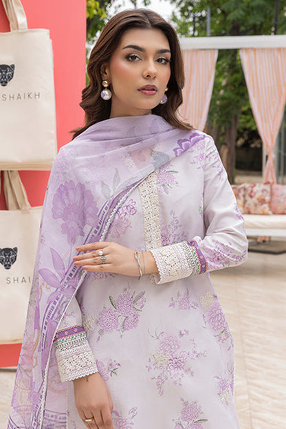Saad Shaikh | Lawn 25 | Lilac Haze M Soft Lilac Lawn