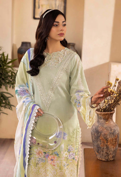 Adans Libas | Chantelle Print Lawn | CHANTELLE 99956 L Mint Gray Lawn