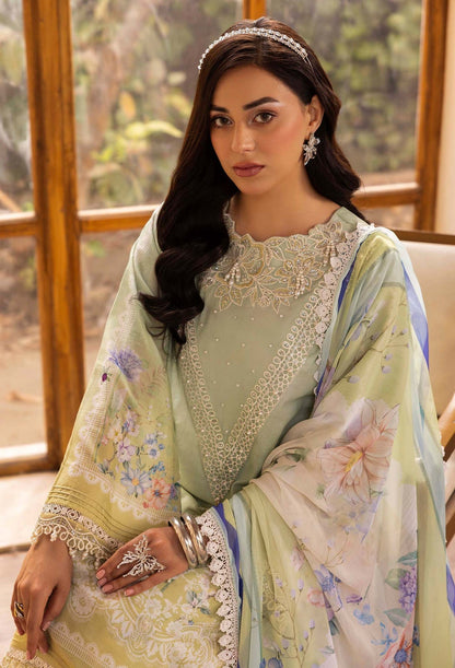 Adans Libas | Chantelle Print Lawn | CHANTELLE 99956 M Mint Gray Lawn