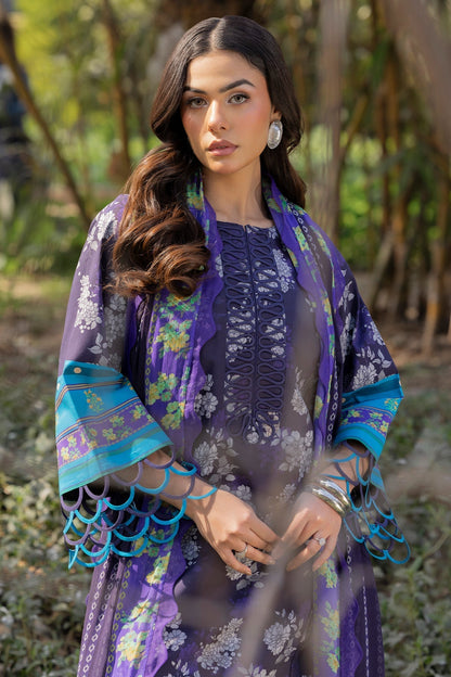 Charizma | C prints Lawn |CP5-15 XL Navy Lawn