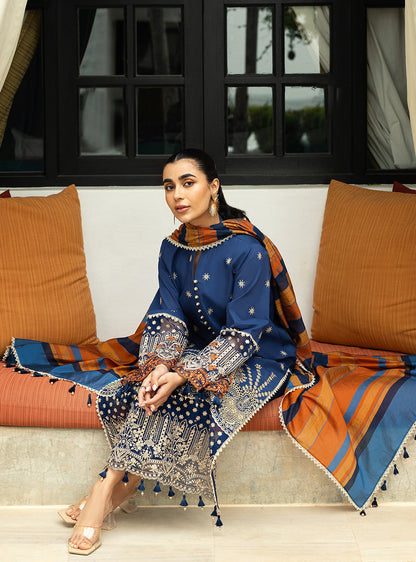 Zainab Chottani | Chikankari 25 | Elma - 3B XL Royal Blue Chikankari