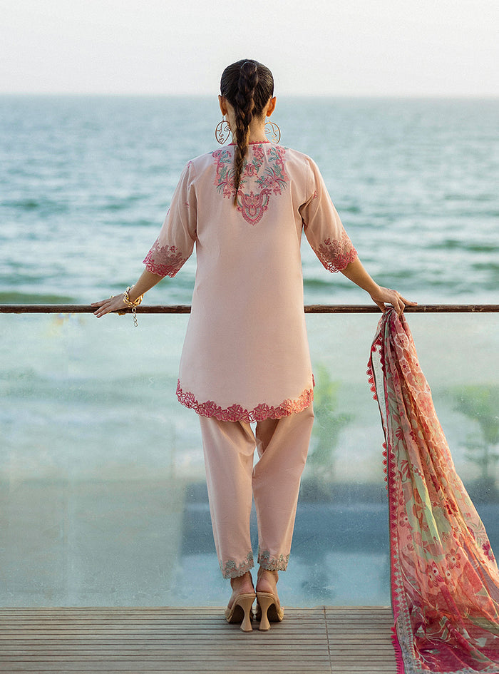 Zainab Chottani | Tahra Lawn 25 | Kaira M Light Pink Lawn