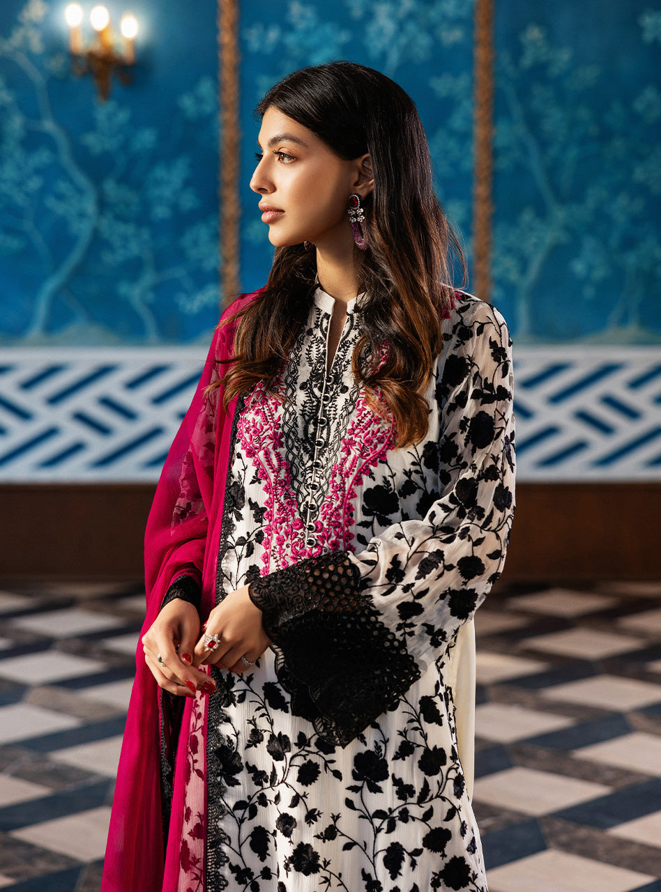 Zainab Chottani | Ramadan Edit 25 | Ivory Symphony L White Pure Chiffon