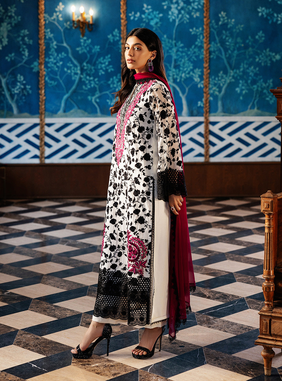 Zainab Chottani | Ramadan Edit 25 | Ivory Symphony S White Pure Chiffon
