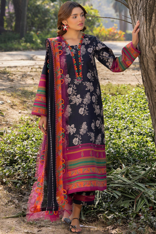 Charizma | C prints Lawn | CP5-14 XS Black Lawn