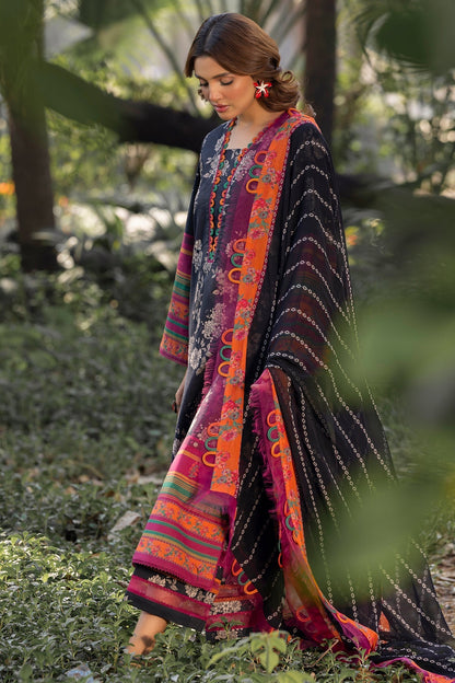 Charizma | C prints Lawn | CP5-14 L Black Lawn