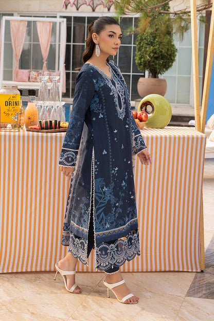 Saad Shaikh | Lawn 25 | Navy Blue - Blue Mirage XL Navy Blue Lawn