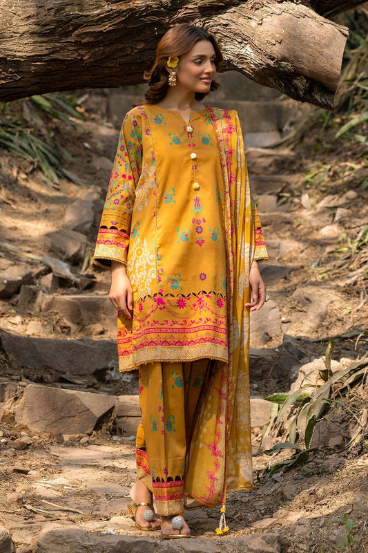 Charizma | C prints Lawn | CP5-13 XS Mustard Yellow Lawn
