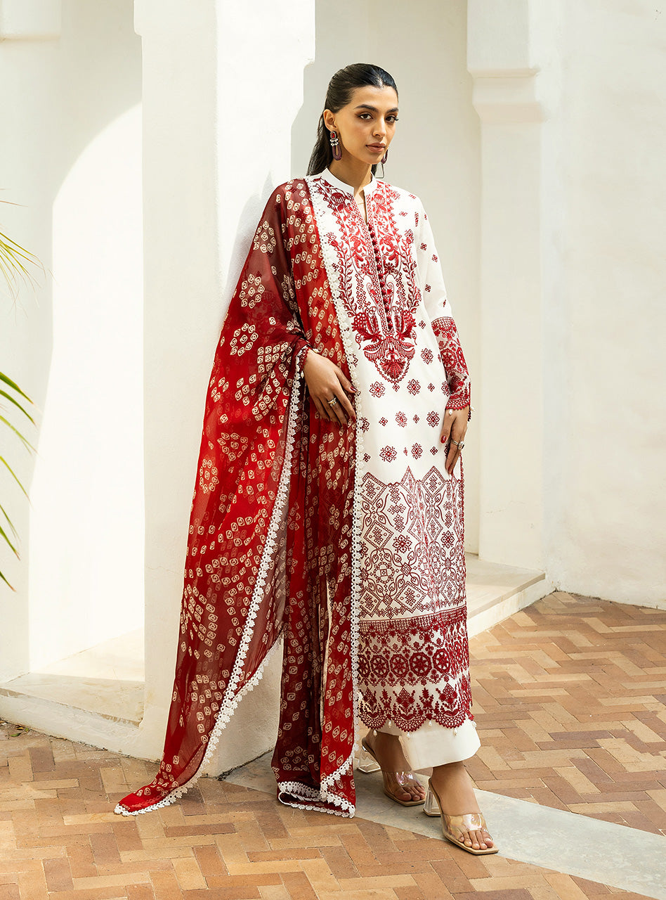 Zainab Chottani | Chikankari 25 | Reem - 8B XS White Chikankari