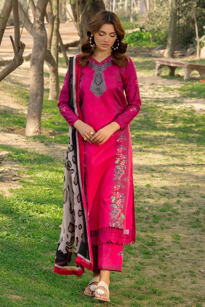 Charizma | C prints Lawn | CP5-12 L Carrot Pink Lawn