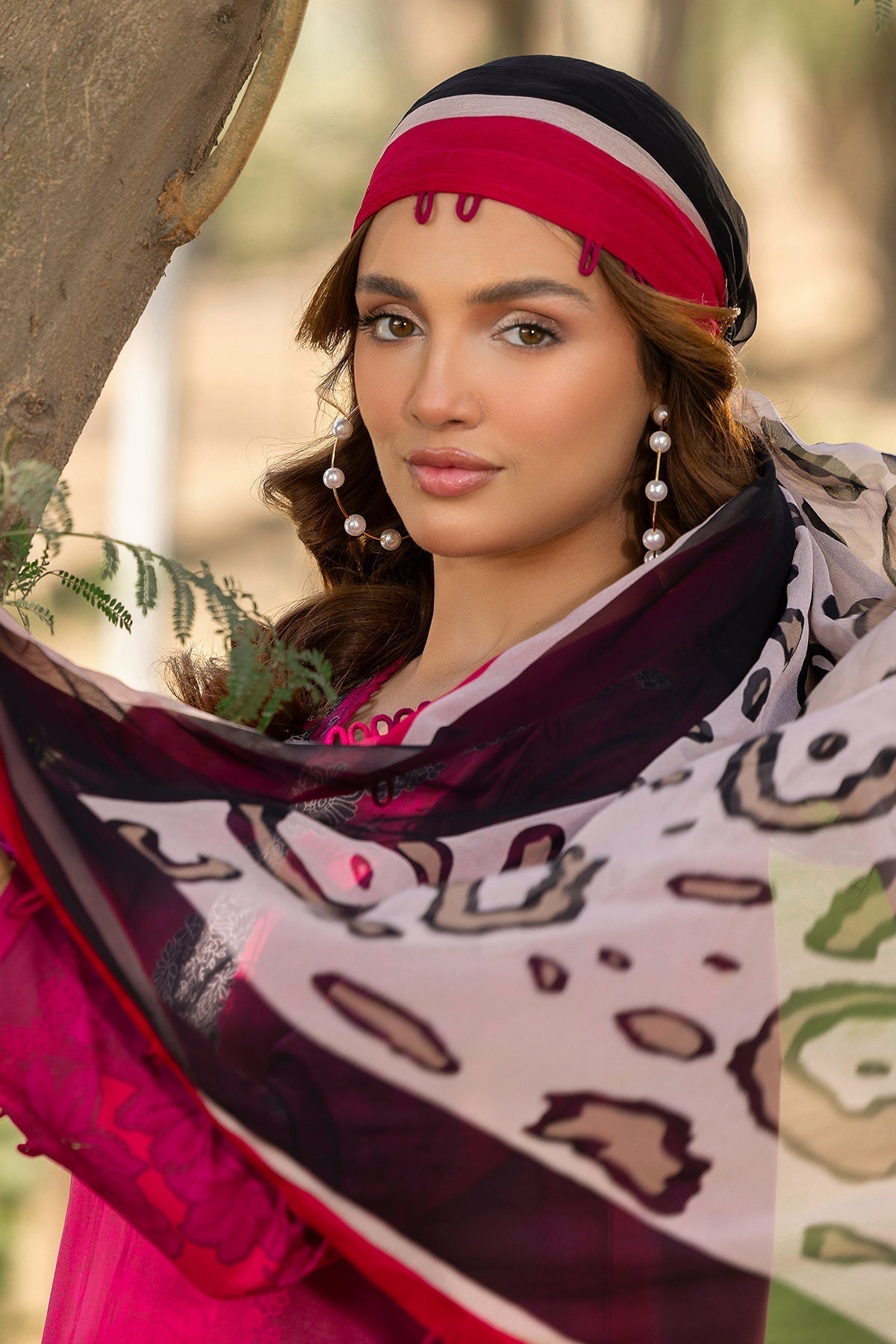 Charizma | C prints Lawn | CP5-12 Custom Size Carrot Pink Lawn