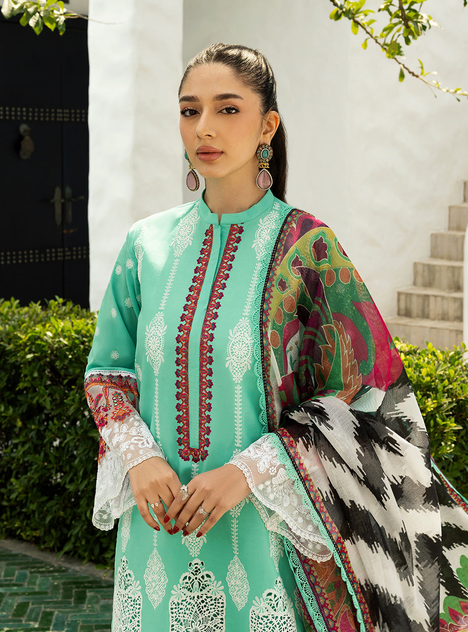 Zainab Chottani | Chikankari 25 | Rayne - 12B M Mint Green Chikankari