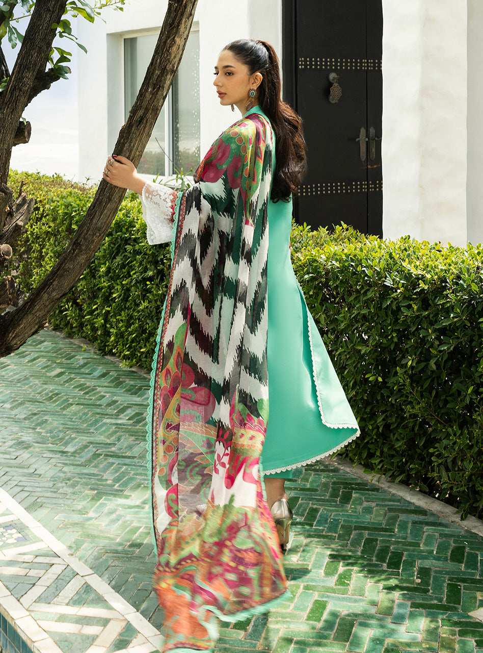 Zainab Chottani | Chikankari 25 | Rayne - 12B S Mint Green Chikankari