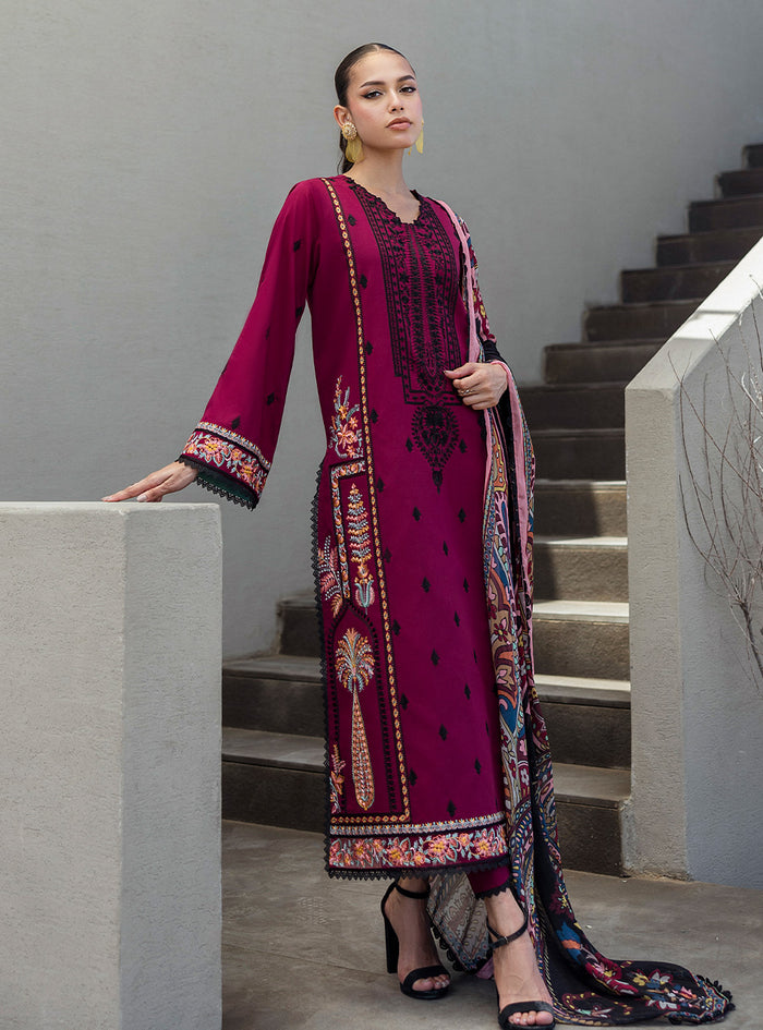 Zainab Chottani | Tahra Lawn 25 | Mahay Custom Size Berry Lawn