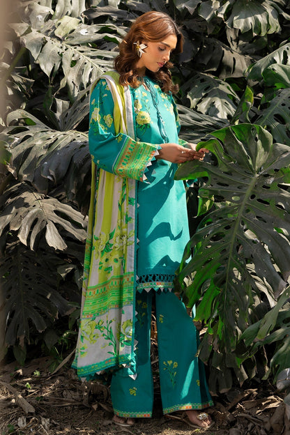 Charizma | C prints Lawn |CP5-21 M Teal Green Lawn