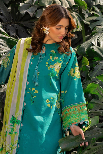 Charizma | C prints Lawn |CP5-21 S Teal Green Lawn
