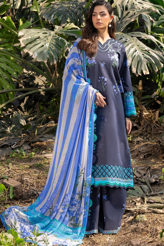 Charizma | C prints Lawn | CP5-19 XS Navy Lawn