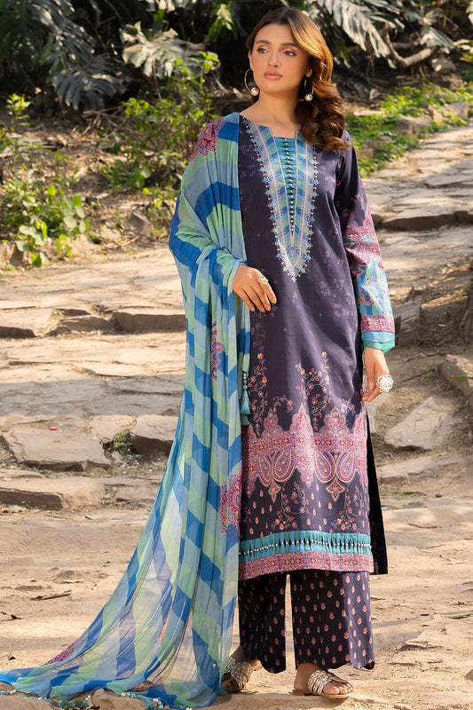 Charizma | C prints Lawn | CP5-20 XS Dark Purple Lawn
