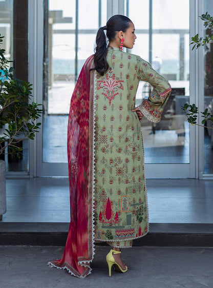 Zainab Chottani | Tahra Lawn 25 | Zaira M Apple Green Lawn