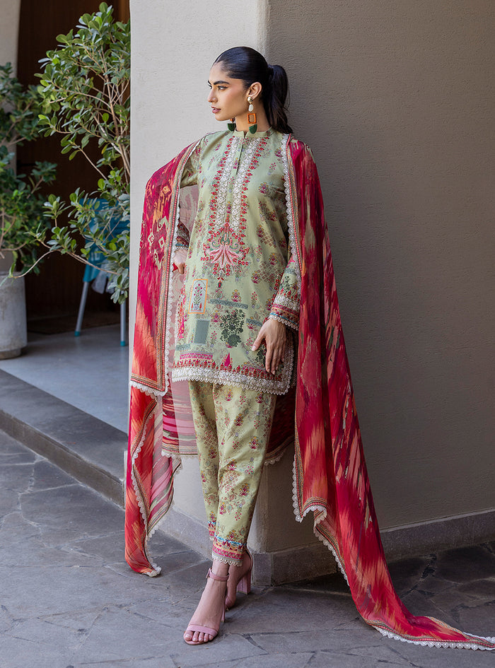 Zainab Chottani | Tahra Lawn 25 | Zaira S Apple Green Lawn