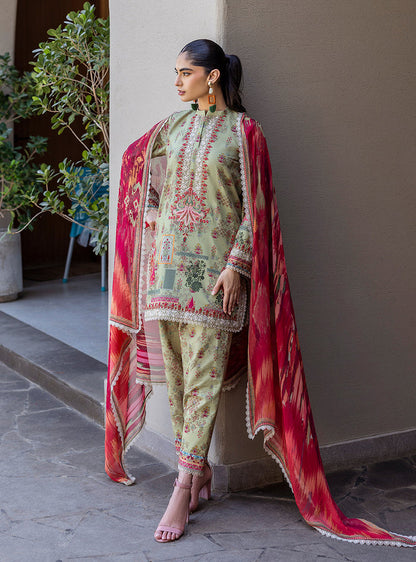 Zainab Chottani | Tahra Lawn 25 | Zaira S Apple Green Lawn