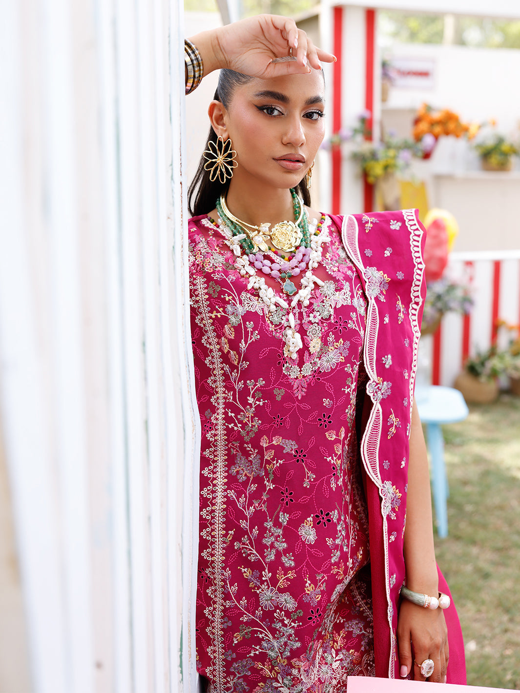 Bin Ilyas | Carnival Summer Edit 25 | 35 - B XL Magenta Lawn
