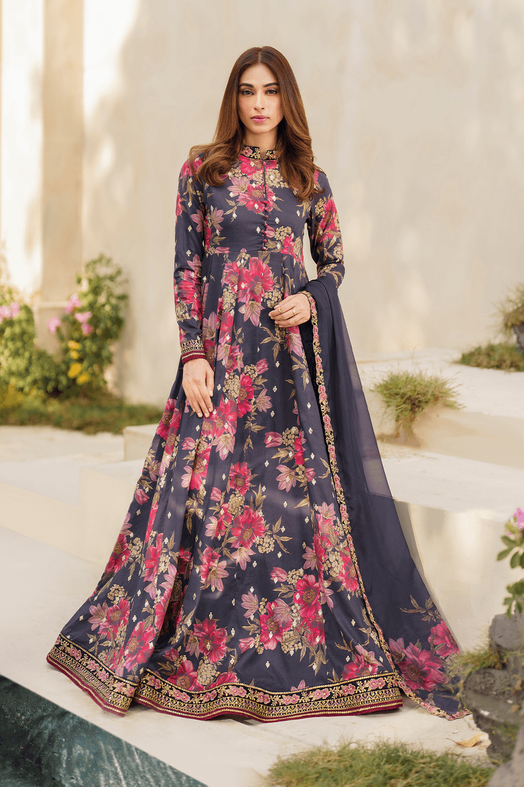 Iznik | Festive lawn 24 | SFL-12 - Pakistani Designer Dress - by Iznik | Type: Luxury - 100% Original at Saira Sultan