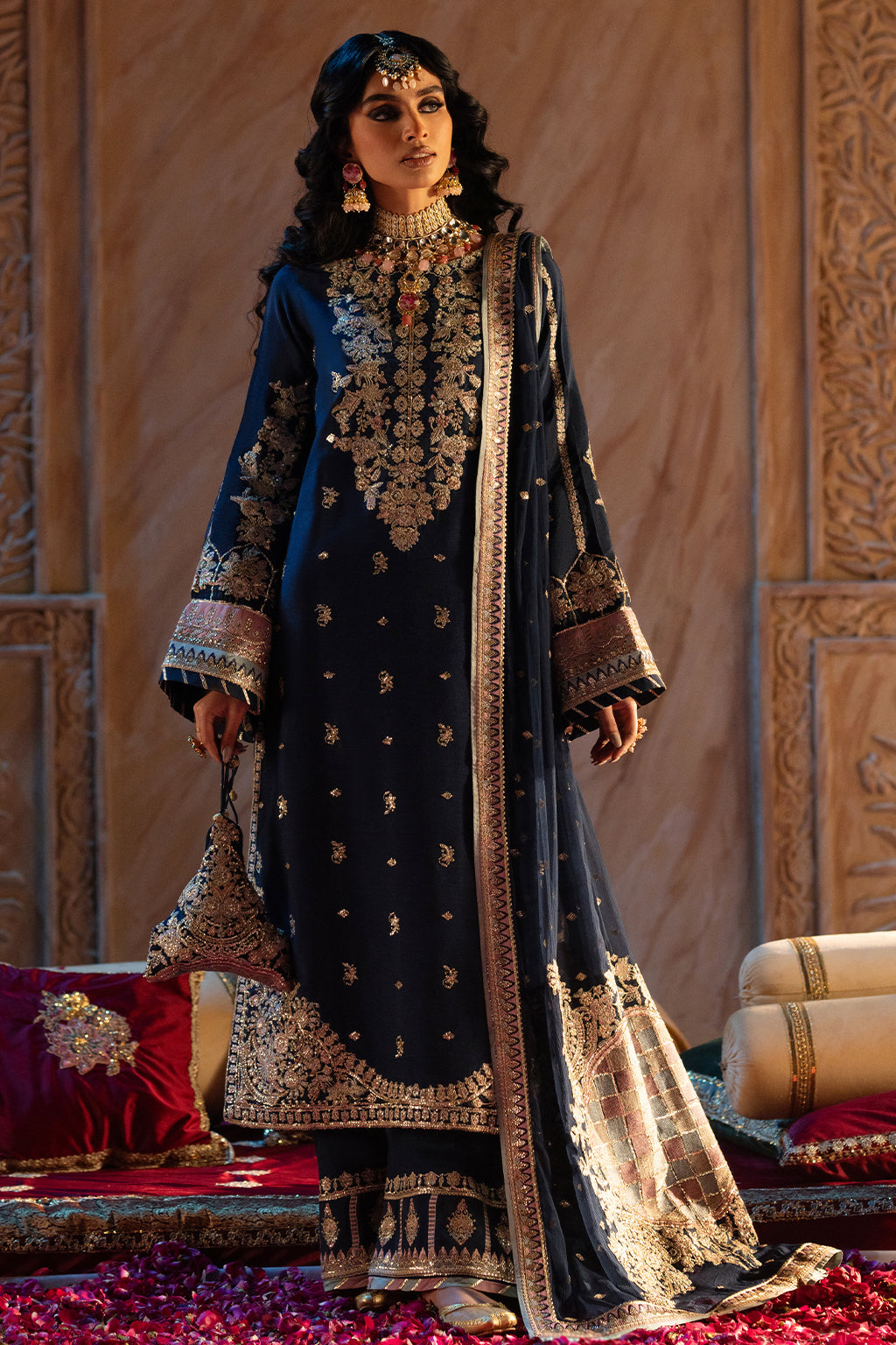 AJR Couture | The Silk Edition 25 | MEHRNAZ XS Blue Raw Silk