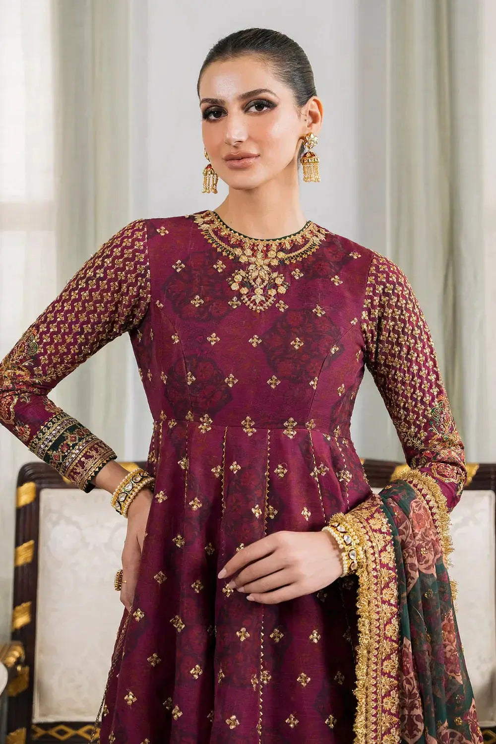 Baroque | Chantelle Embroidered Collection | CH12-03 - Pakistani Designer Dress - by Baroque | Type: Bridal - 100% Original at Saira Sultan