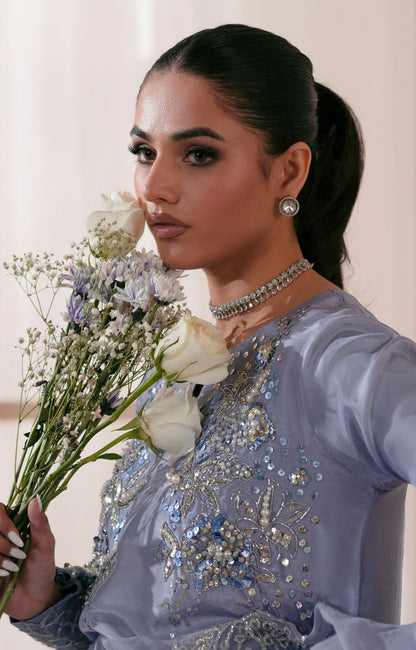 Ajr Couture | Symphony Luxe Festive 25 | Crimson L Mauve Tissue Silk