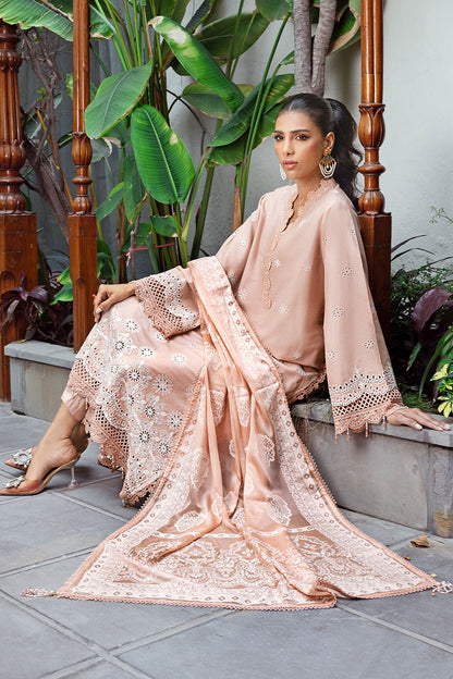 Gul Ahmed | Festive Capsule 25 | SP-52047 Custom Size Pale Peach Lawn