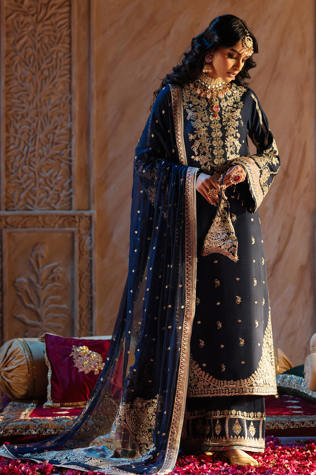 AJR Couture | The Silk Edition 25 | MEHRNAZ XL Blue Raw Silk