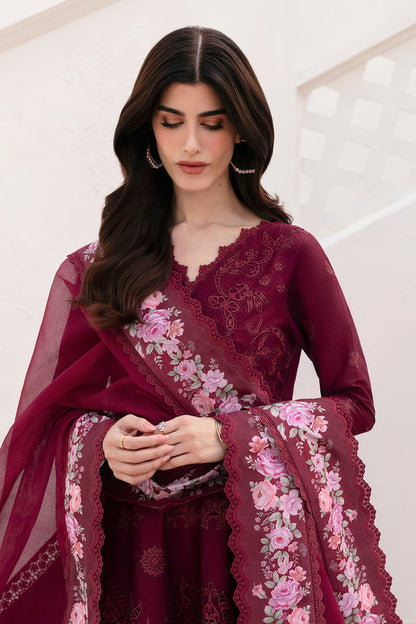 Baroque | Eid Lawn 25 | EL-D05 M Wine Berry Lawn