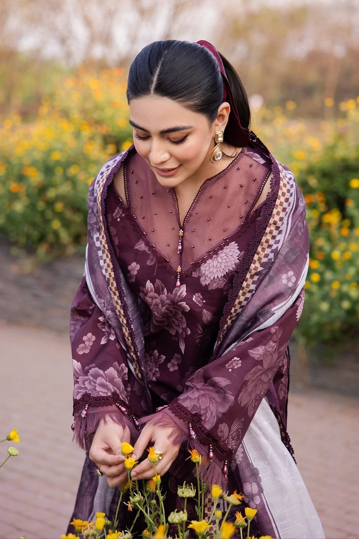 Alizeh | Sheen Lawn Prints 24 | ASTER - Pakistani Designer Dress - by Alizeh | Type: Casuals - 100% Original at Saira Sultan