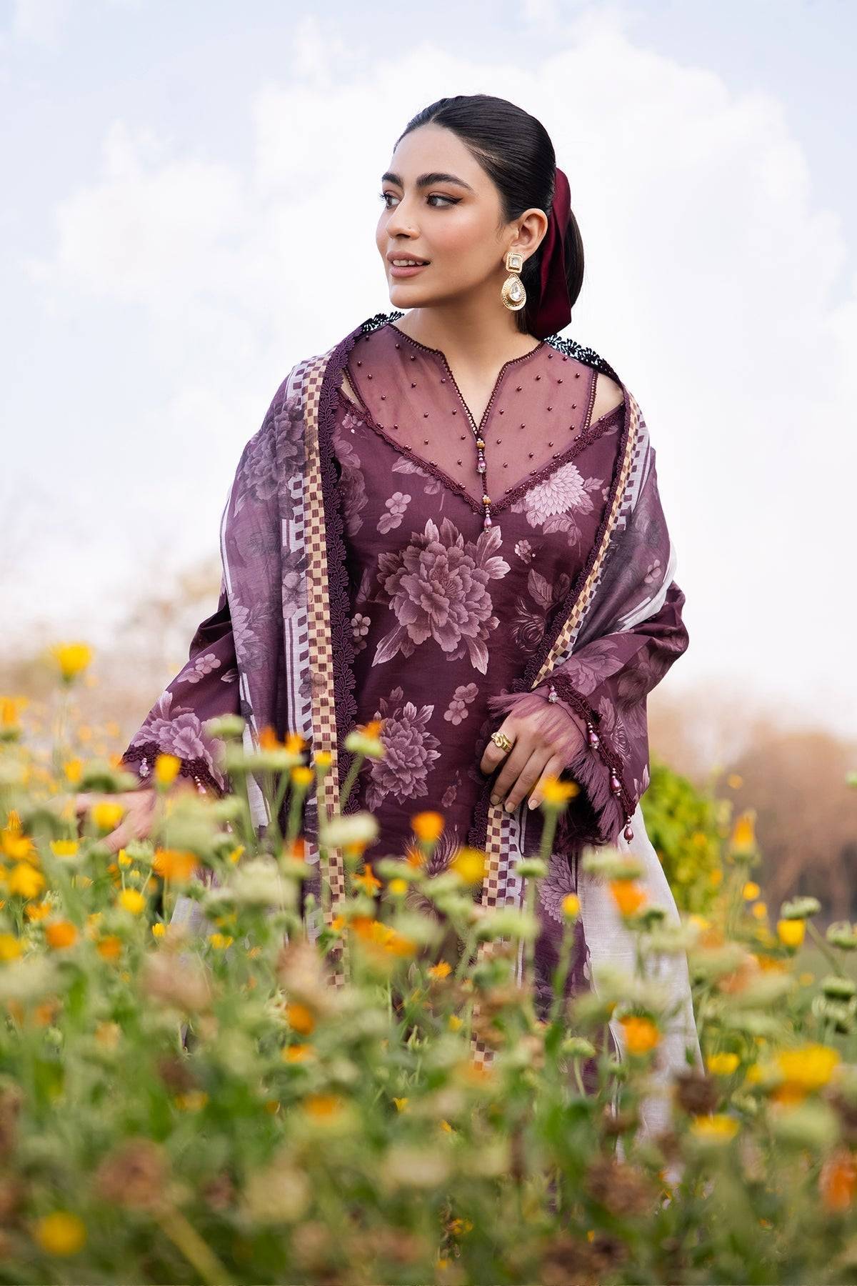 Alizeh | Sheen Lawn Prints 24 | ASTER - Pakistani Designer Dress - by Alizeh | Type: Casuals - 100% Original at Saira Sultan