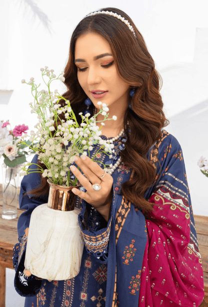 Humdum | Saira Bano Lawn 24 | D05 - Pakistani Designer Dress - by HumDum | Type: Casuals - 100% Original at Saira Sultan