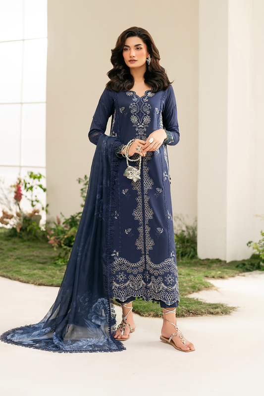 Iznik | Festive Edition | IFE-04 XS Navy Blue Lawn