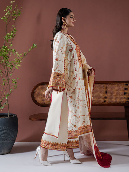 Faiza Faisal | Winter Edit 2024 | ADA Custom Size Off White Karandi