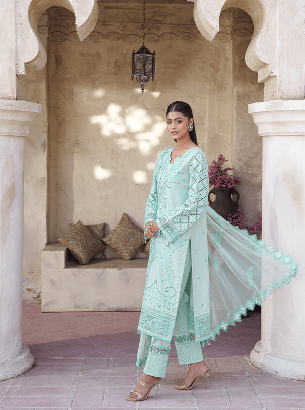 Zebtan | Zeenat Luxury Lawn Eid Collection | ZL 03 - Pakistani Designer Dress - by Zebtan | Type: Luxury - 100% Original at Saira Sultan
