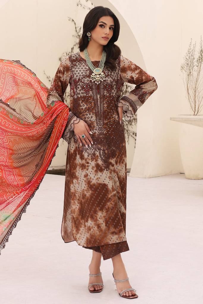 Charizma | Naranji Embroidered Lawn 24 | CN4-008 - Pakistani Designer Dress - by Charizma | Type: Luxury - 100% Original at Saira Sultan