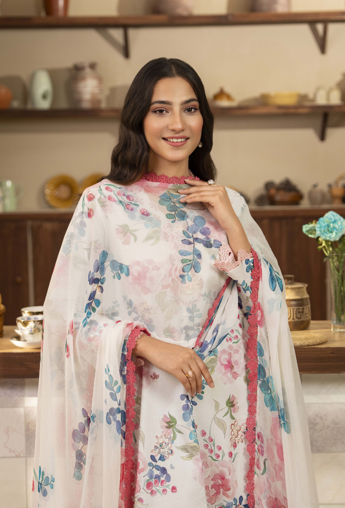 Humdum | Senora Lawn 25 | Senora - D01 M White Lawn