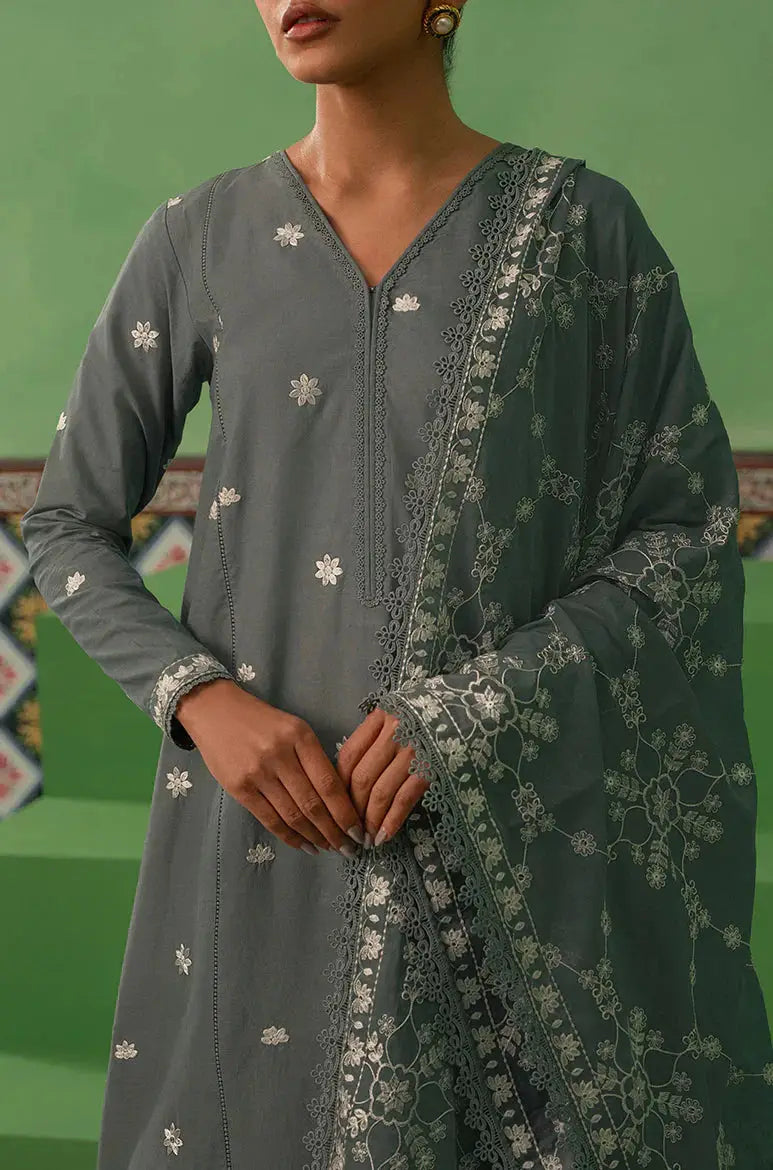 Cross Stitch | Mahiri Embroidered Collection | DUSTY GRANITE - Pakistani Designer Dress - by Cross Stitch | Type: Luxury - 100% Original at Saira Sultan