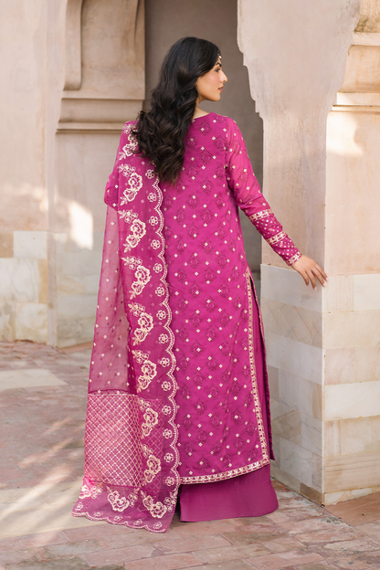 Iznik | Bandhani Formals | UE-326 S Magenta Chiffon