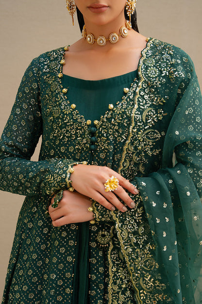 Cross Stitch | Wedding Collection 24 | GREEN SPRING - Pakistani Designer Dress - by Cross Stitch | Type: Formal - 100% Original at Saira Sultan