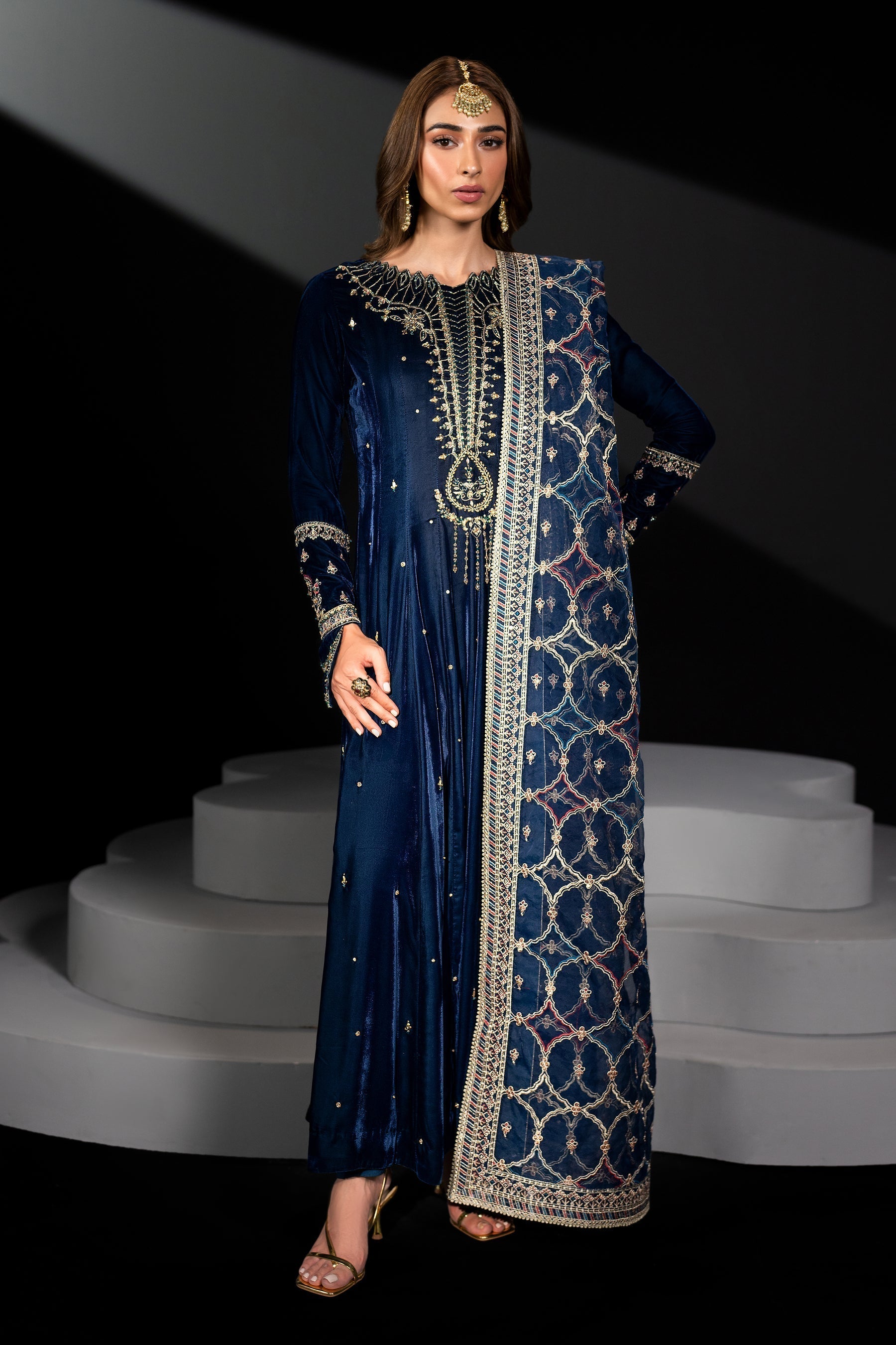 Naqshi | Makhmal 24 | LEILA L Royal Blue Velvet