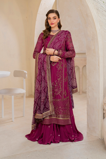 Iznik | Chinnon Chiffon | CC-45 Embroidered Chiffon - Pakistani Designer Dress - by Iznik | Type: Formal - 100% Original at Saira Sultan