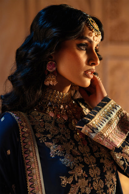 AJR Couture | The Silk Edition 25 | MEHRNAZ M Blue Raw Silk