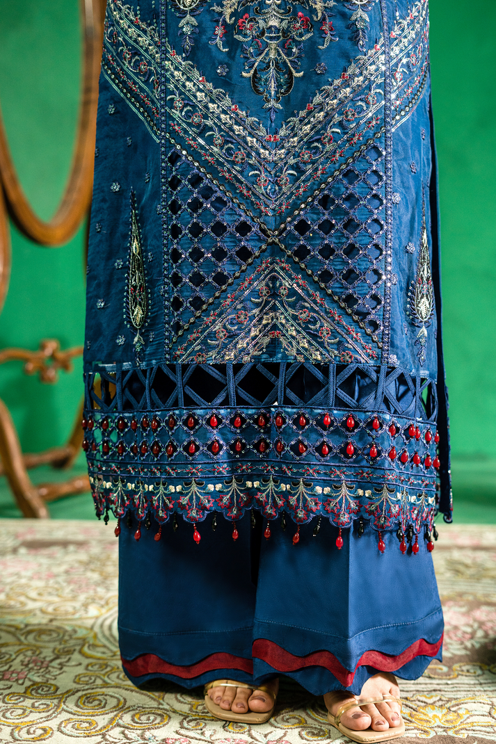 Zebtan | Farmaish Formals | FC-09 M Cobalt Blue Chiffon